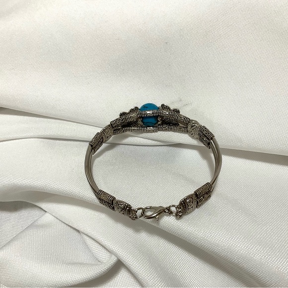 Novadab Turquoise Silver-Plated Bracelet - Picture 5 of 6